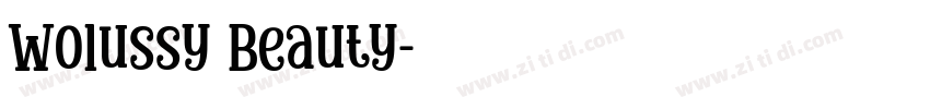 Wolussy Beauty字体转换
